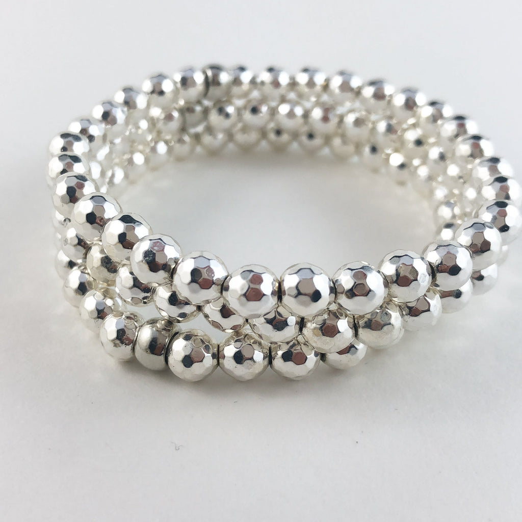Silver Hematite Bracelet