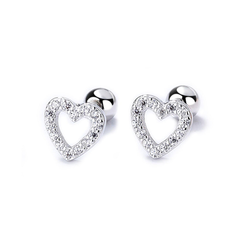 Boucles d'oreilles Coeurs en argent sterling
