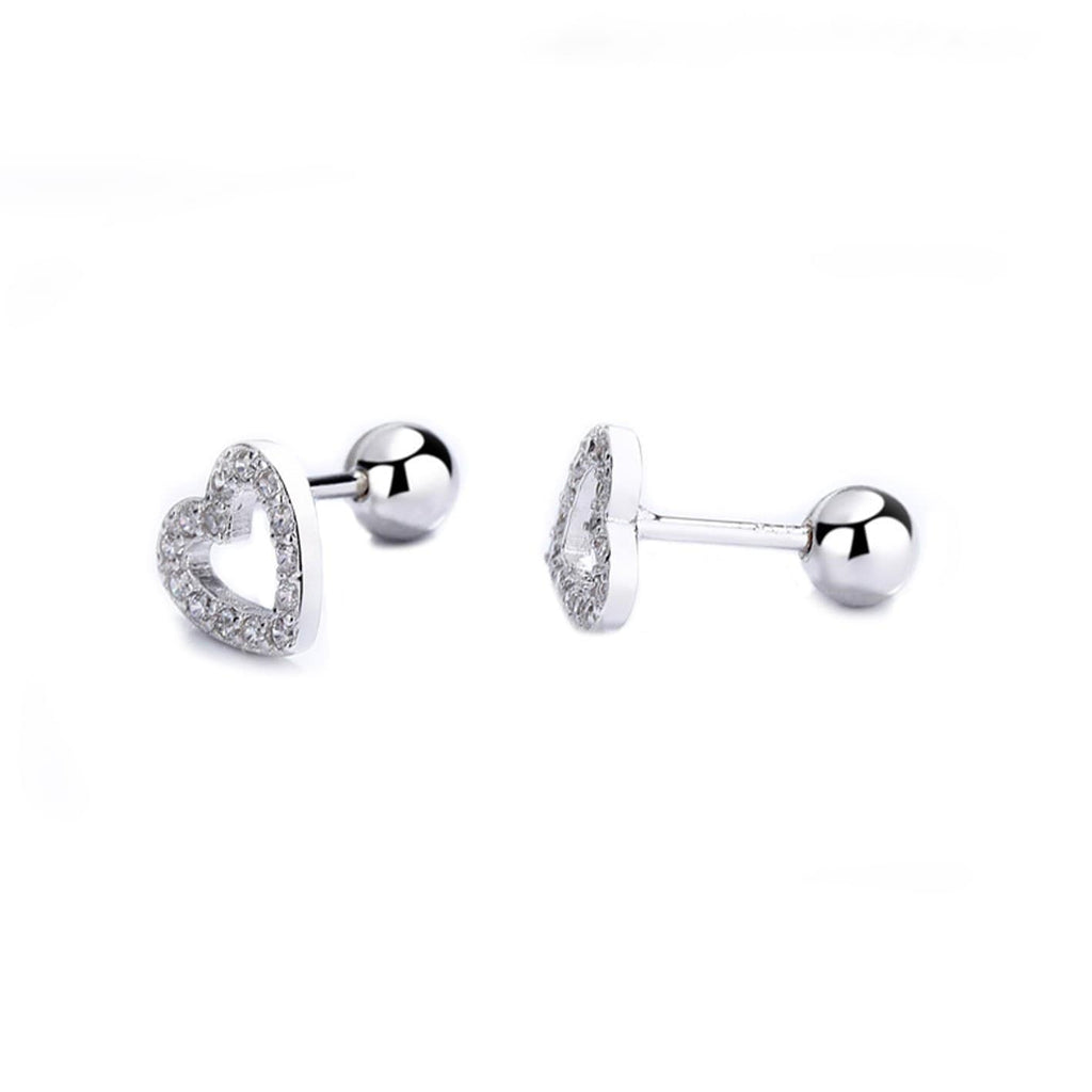 Boucles d'oreilles Coeurs en argent sterling