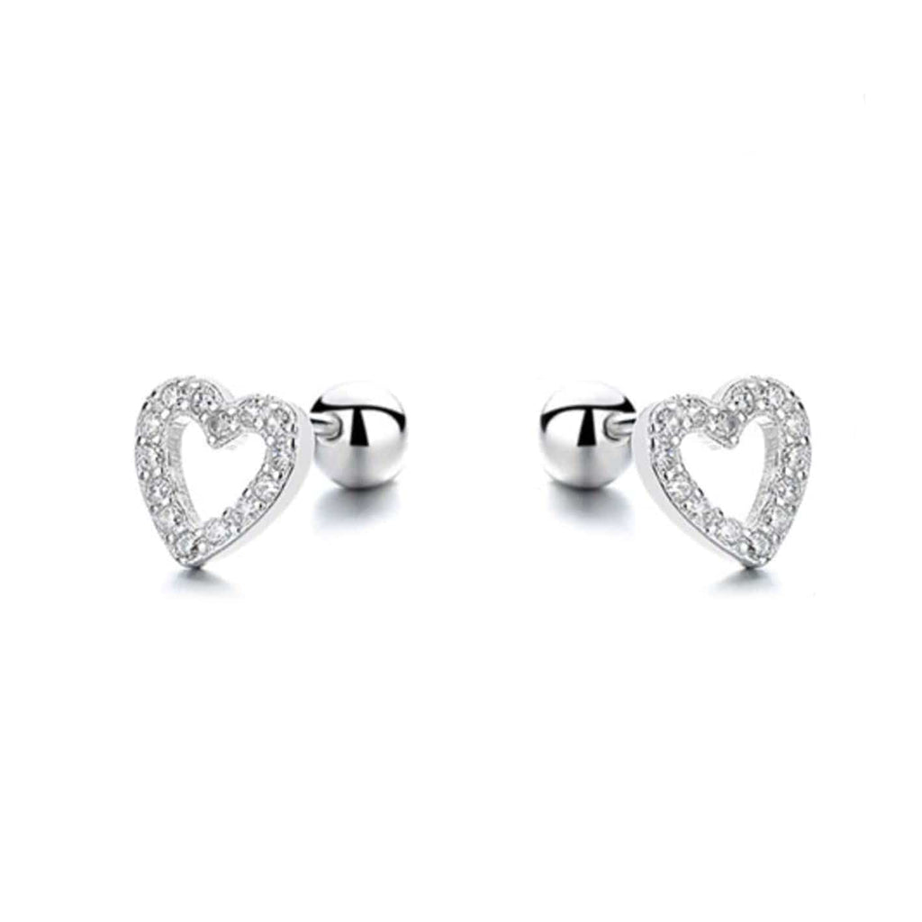 Boucles d'oreilles Coeurs en argent sterling