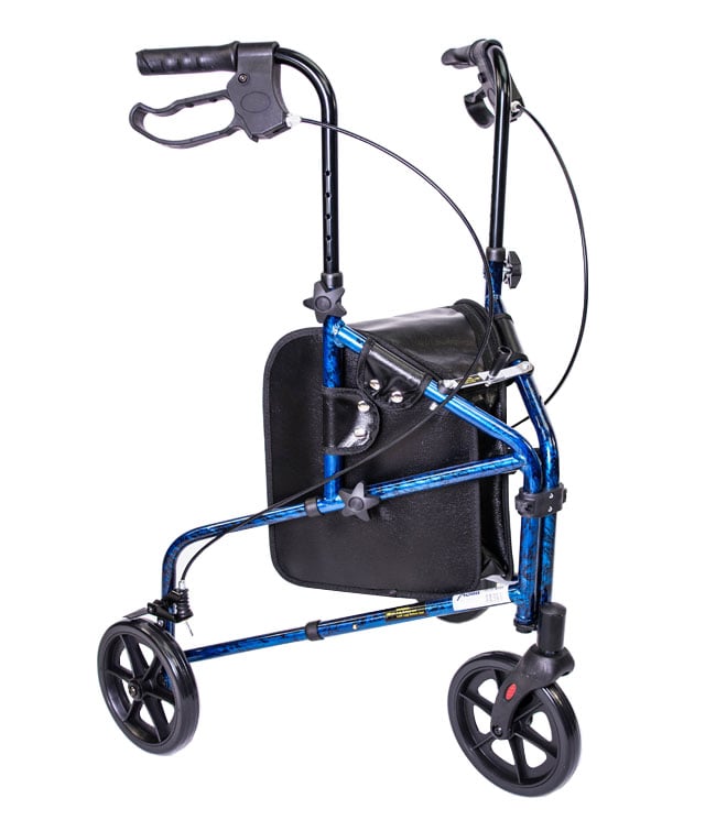 MOBB 3" Wheel Aluminum Rollator - Comes in Red and Blue color