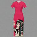 Pink Diesel midi bodycon dress