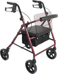 Rollator 8" Wheels Burgundy