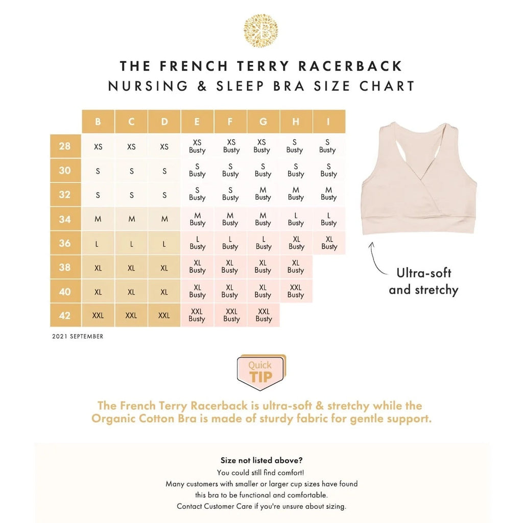 Organic Cotton Nursing & Sleep Bra | Beige