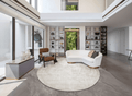 Serene Circle Bamboo Silk Area Rug
