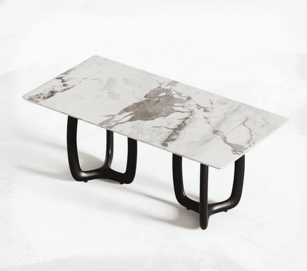 Smoky Black Ash Wood Dining Table